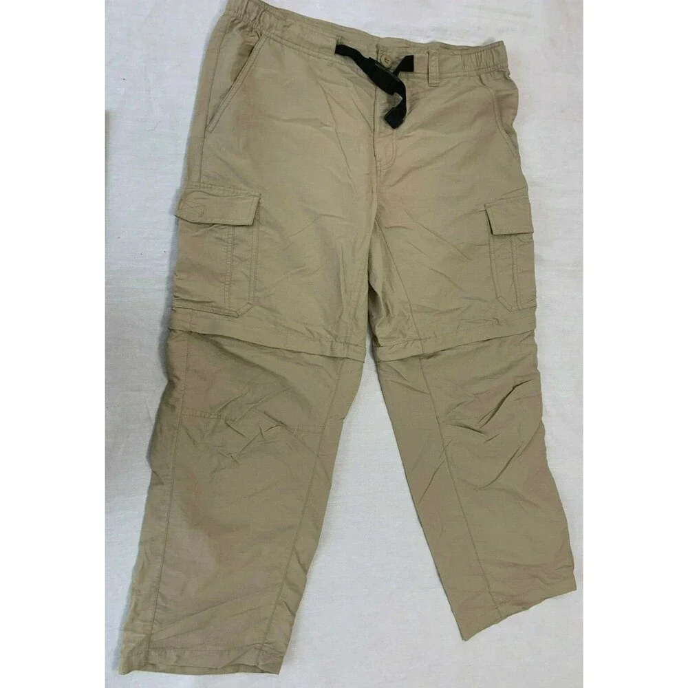 EDDIE BAUER MENS NYLON CARGO PANTS/SHORTS SIZE LX 30